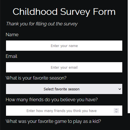 Survey Form